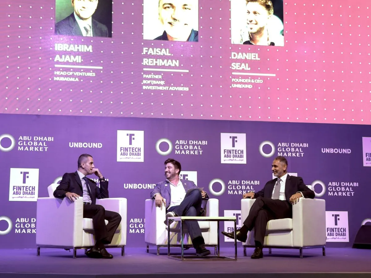Daniel Seal moderating a panel at Fintech Abu Dhabi